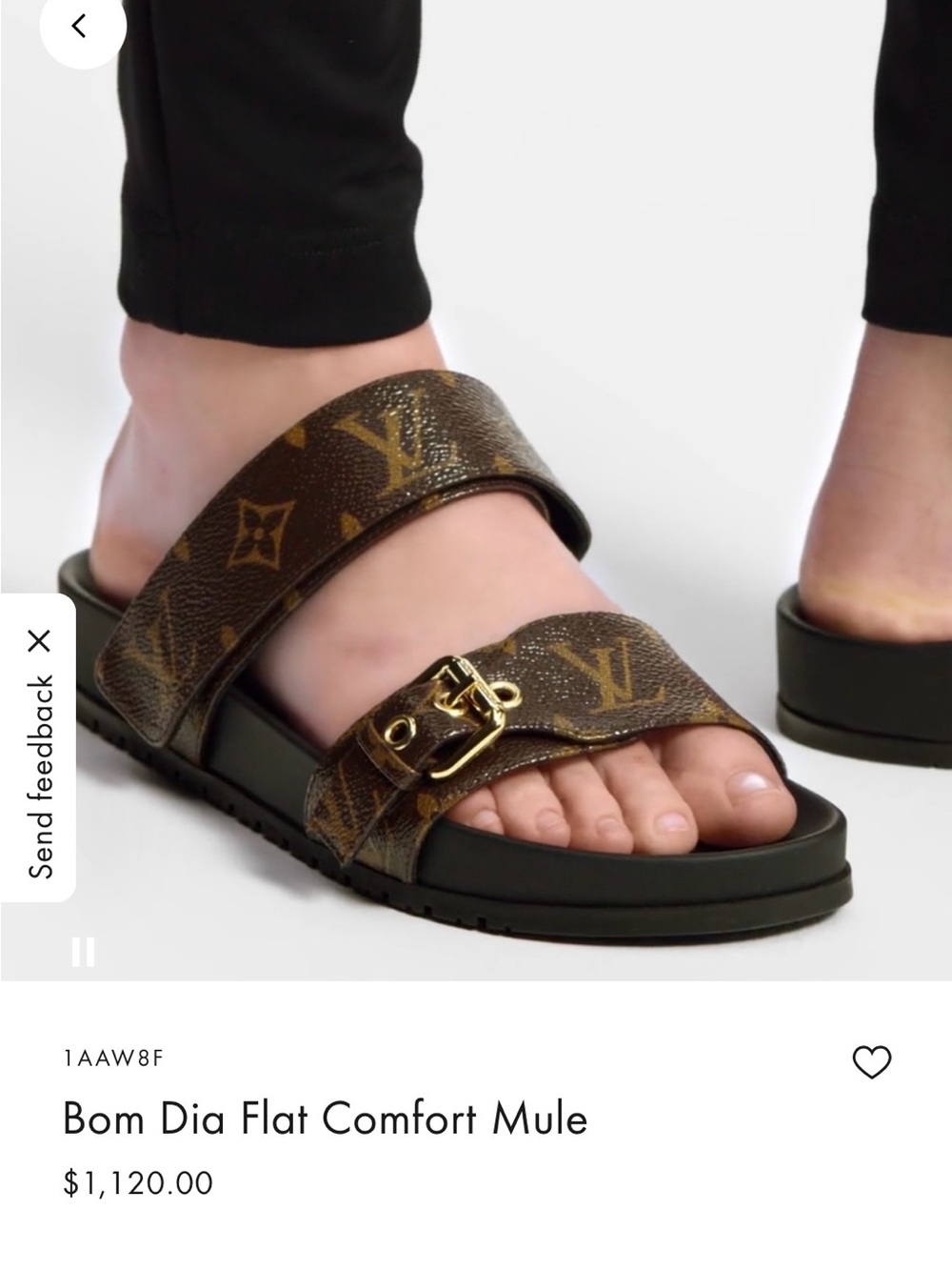 Louis Vuitton Black Slide Sandals with Gold Logo
